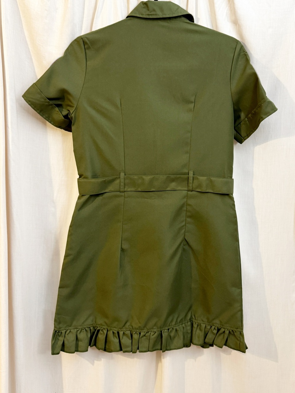 Maxima Olive Green Patch Flight Dress Costume - Picture 2 of 6